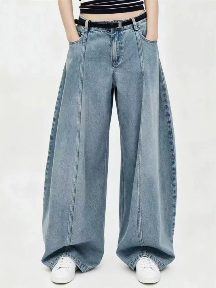 Weite Jeans mit hohem Bund, Ballonhose, Herbst 2026