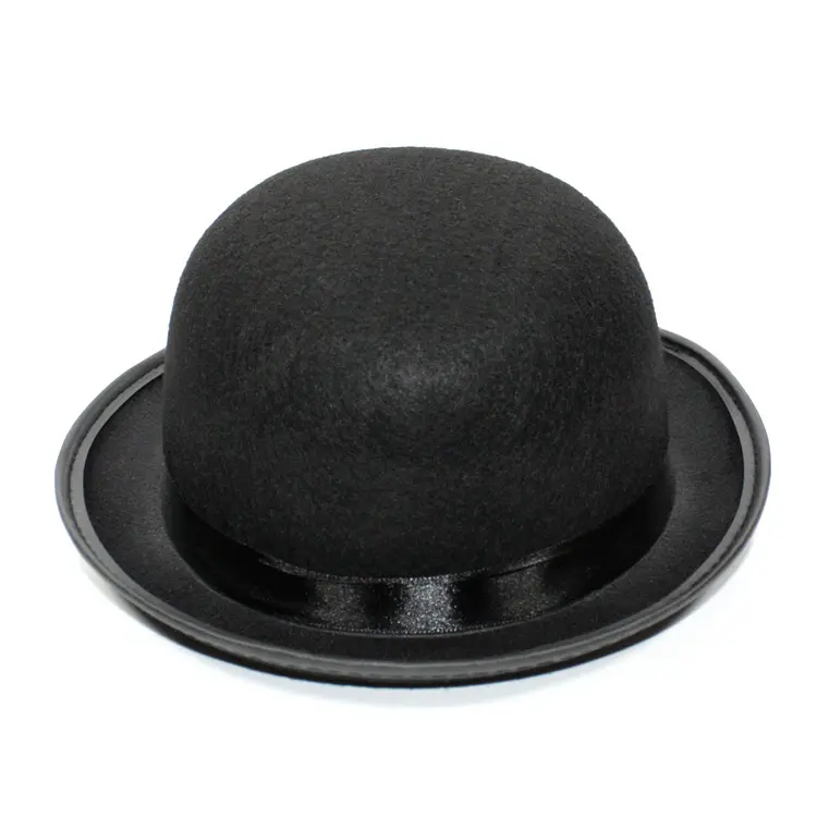 Black Dome Top Hat, Retro Lincoln Style Jazz Hat, Small Brim
