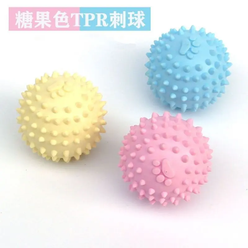 Игрушка для собак прочная из TPR с рисунком лапы, колючий мяч, жевательная игрушка для щенков, очищение зубов, устойчивая к укусам, мяч от скуки для домашних животных, зоотовары