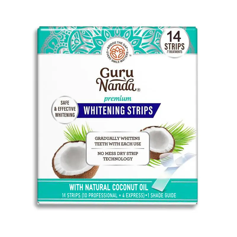 GuruNanda椰子油牙贴牙垢牙菌斑美白温和护理牙贴片正品美白牙贴
