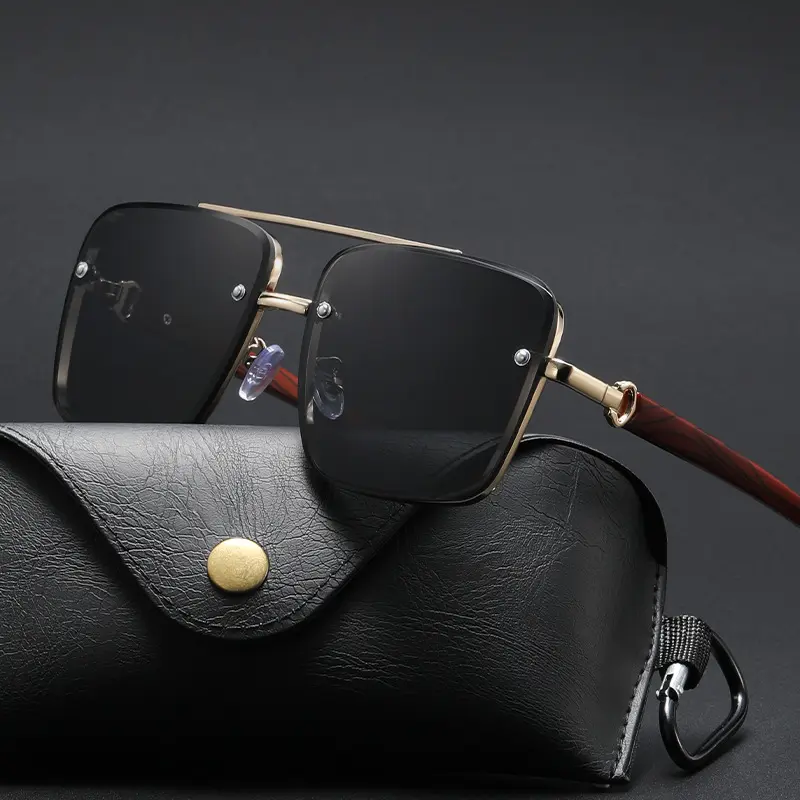 HD Polarized Pilot Sunglasses for Men, Retro Driving Style