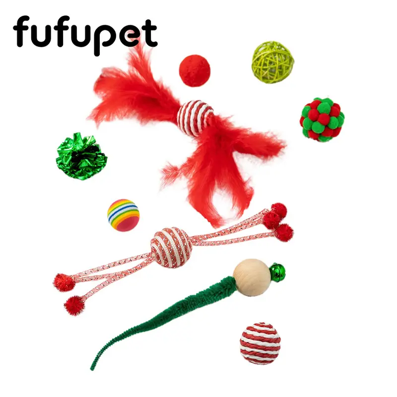 Christmas Cat Toy Set, Self-Assembly