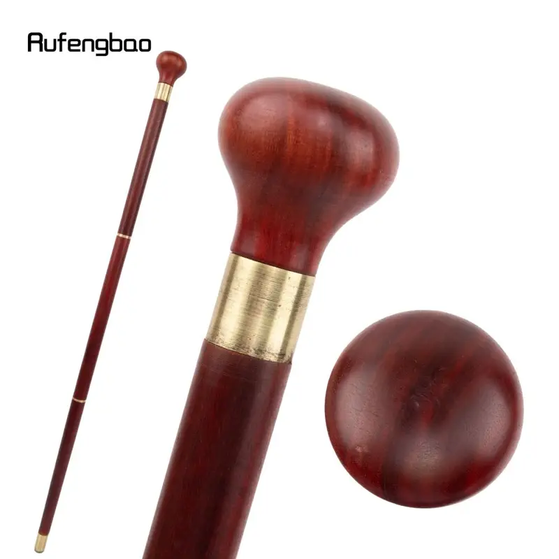Wooden 3-Section Walking Stick, Red Round Pure Wood