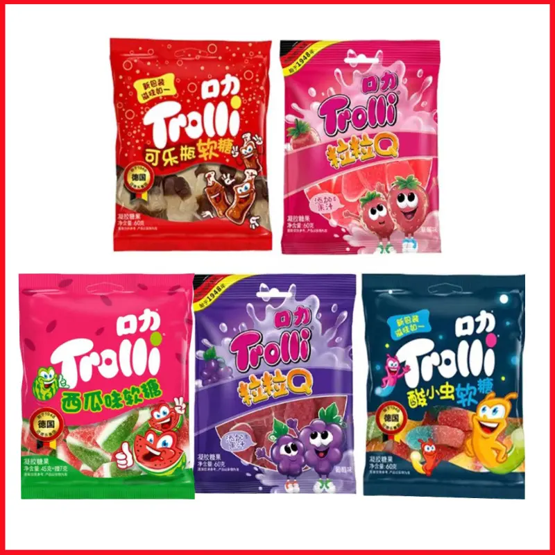 Kouli Sour Cola Bottle Gummy Candy 60 g, 80-Bag Box