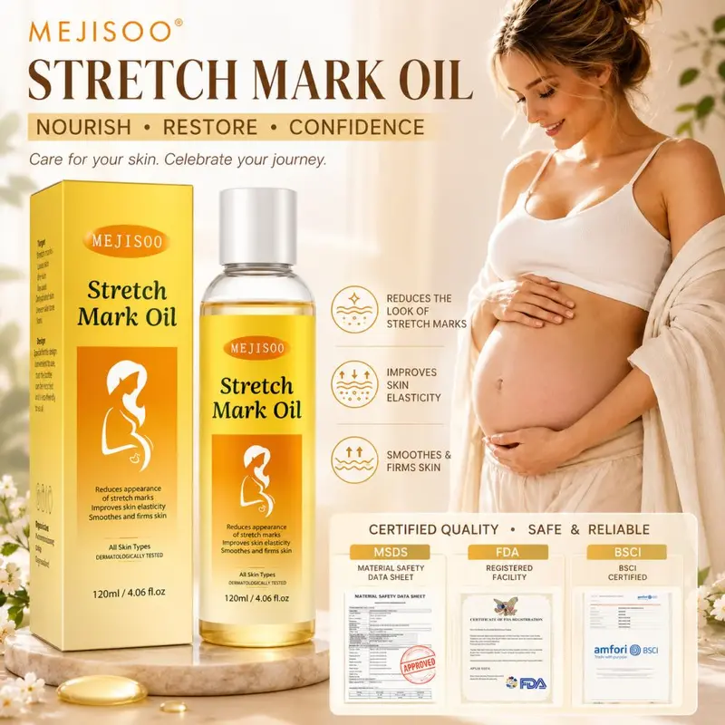 Stretch Marks Oil, Firming Massage Oil for Pregnancy Stretch Marks, Soothing