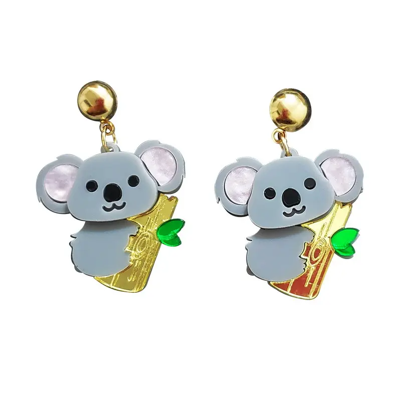 Acryl-Koala-Ohrringe, Tierfigur, modischer Damenschmuck