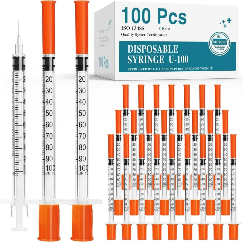 Mikro Enjektör Şırınga 1ml ve 0,5ml, Çok İnce Skala