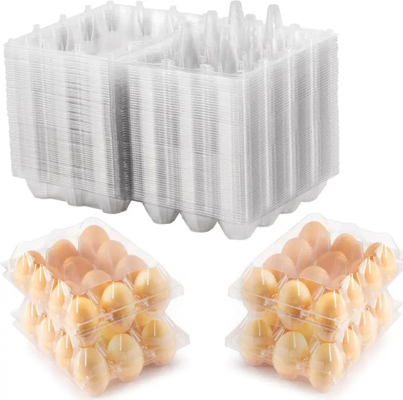 Clear Plastic Egg Storage and Packing Box with Egg Tray