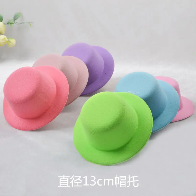 DIY Brushed Fabric Hat Blank 13cm, Mini Top Hat for Hair Clips