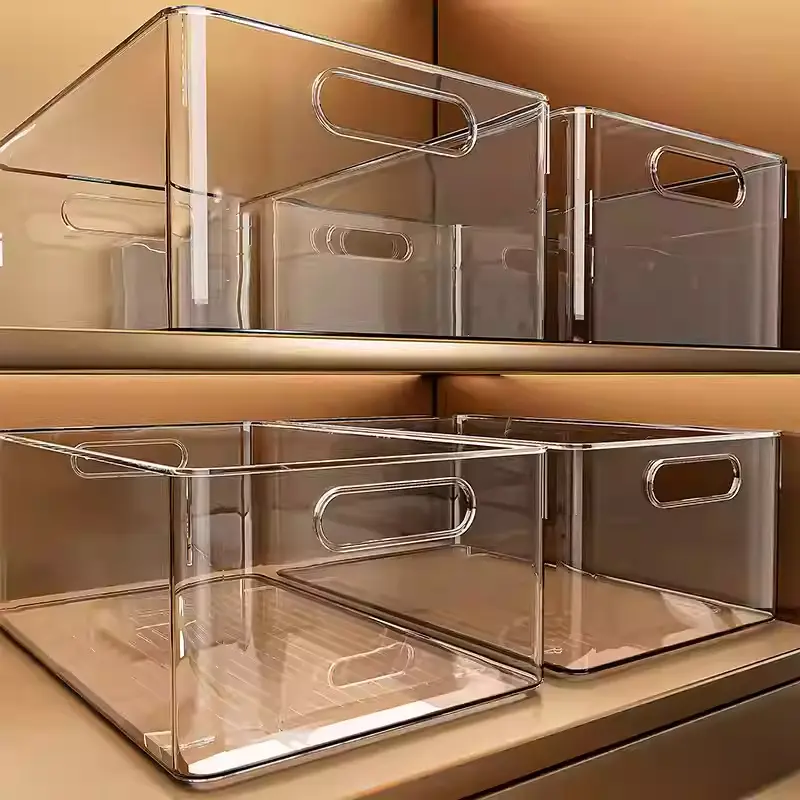 Storage Box, Acrylic, Transparent, Rectangle, Desktop Organization