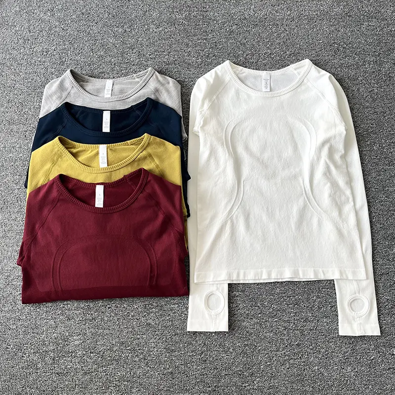 Women's Yoga Long Sleeve T-Shirt Round Neck High Elastic Breathable