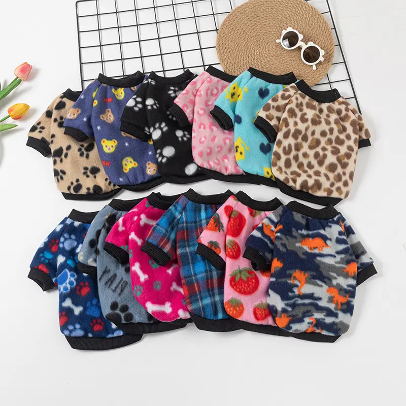 Hunde- und Katzenkleid mit Fleece, Pullover für kleine und große Hunde