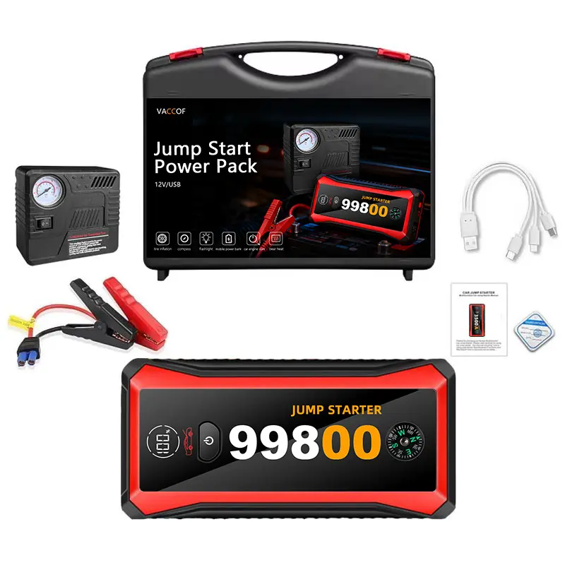 Portable Car Jump Starter 3500A with LED Light