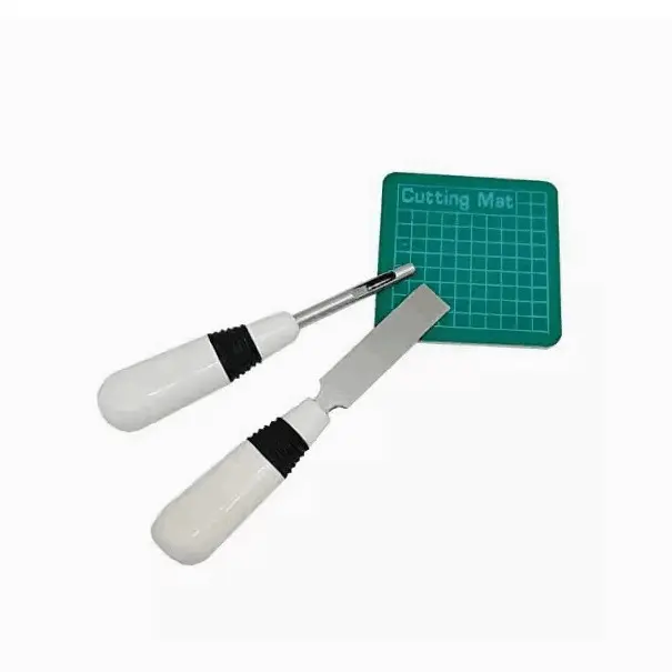 Leather Cutting and Punching Tool Set, 3 Pieces, 5 Colors