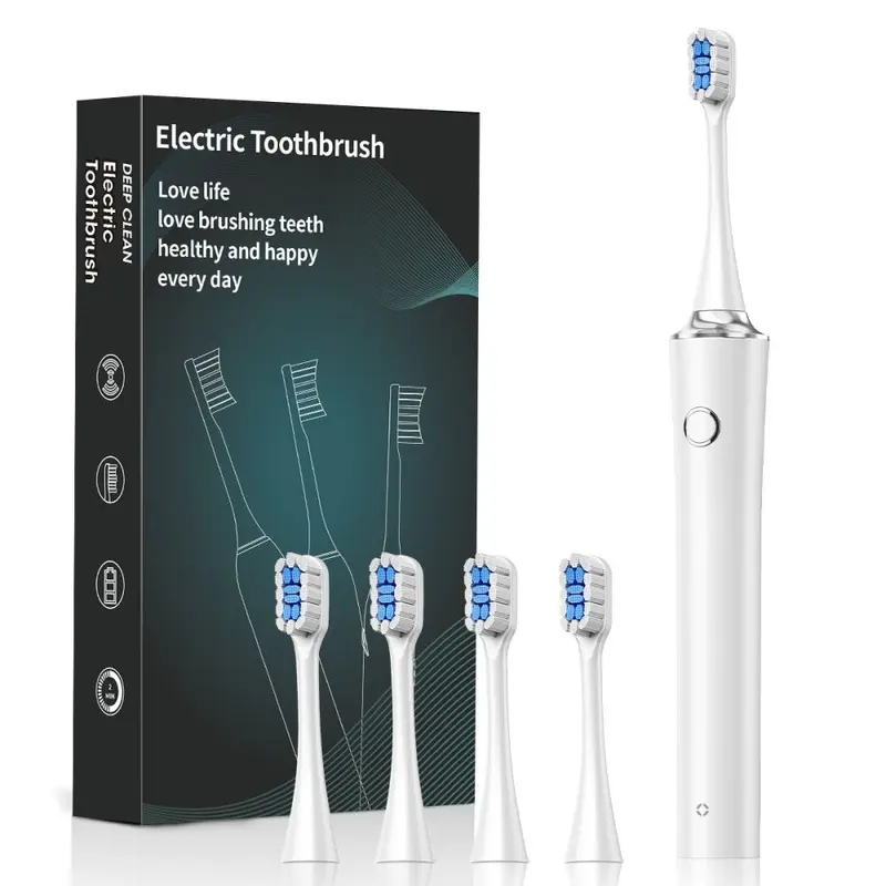 Elektrische Zahnbürste mit Nylonborsten, 5 Modi, Tiefenreinigung und Zahnfleischpflege
