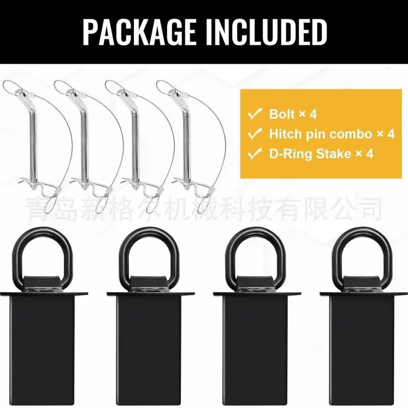 Heavy-Duty Removable D-Ring Trailer Hitch Pin
