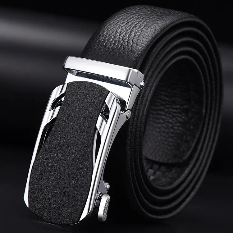Men's Leather Belt Premium Quality Genuine Leather Business Style Top-Layer Cowhide with Alloy Buckle Belt Wholesale