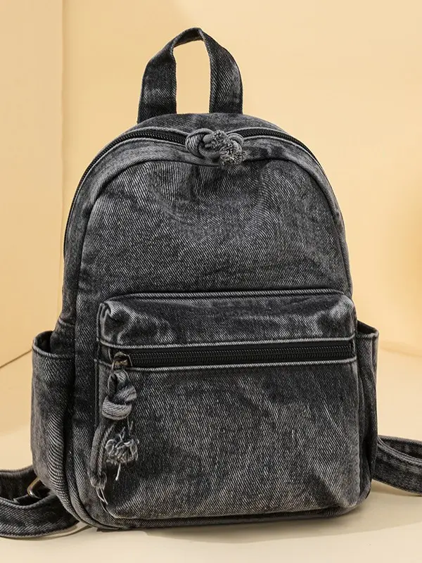 Damen-Rucksack aus Retro-Jeansstoff, Modell 2025, klein