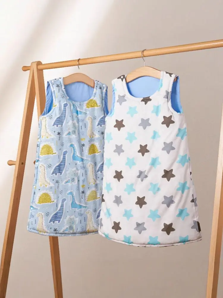 Pure Cotton Children's Sleeping Bag for Spring and Autumn, Sleeveless