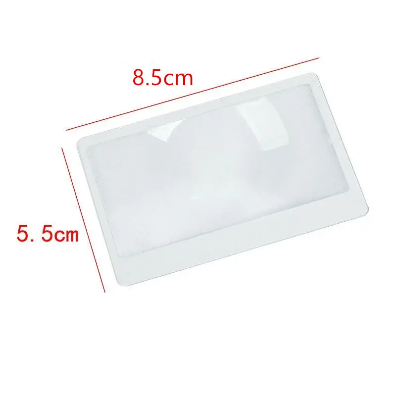Ultra-Thin Card-Type Portable 3x Fresnel Magnifier, PVC