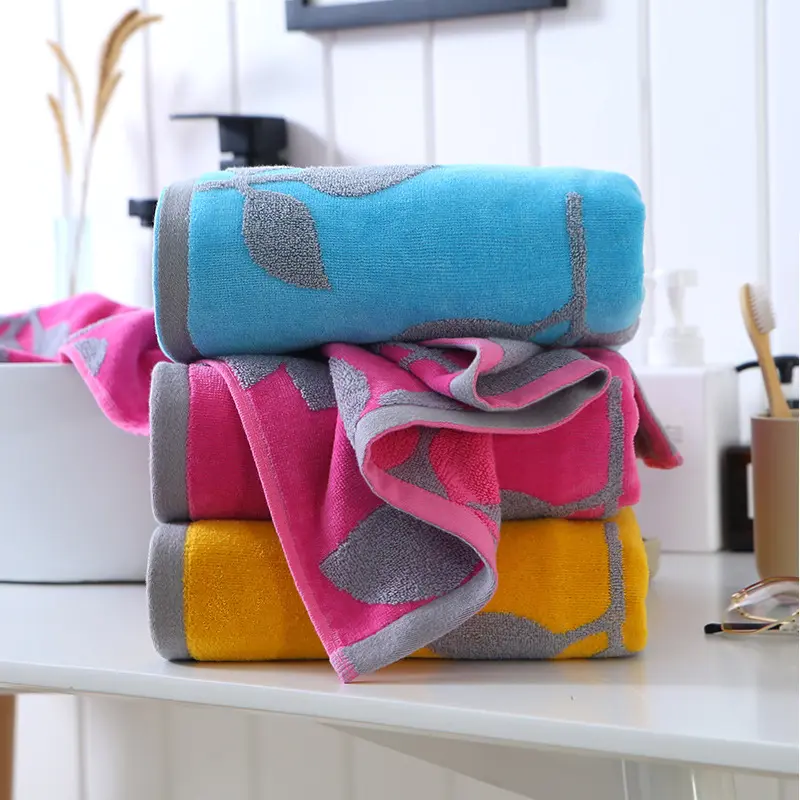 Baumwoll-Handtuch-Set, saugfähig, 3 Farben wählbar