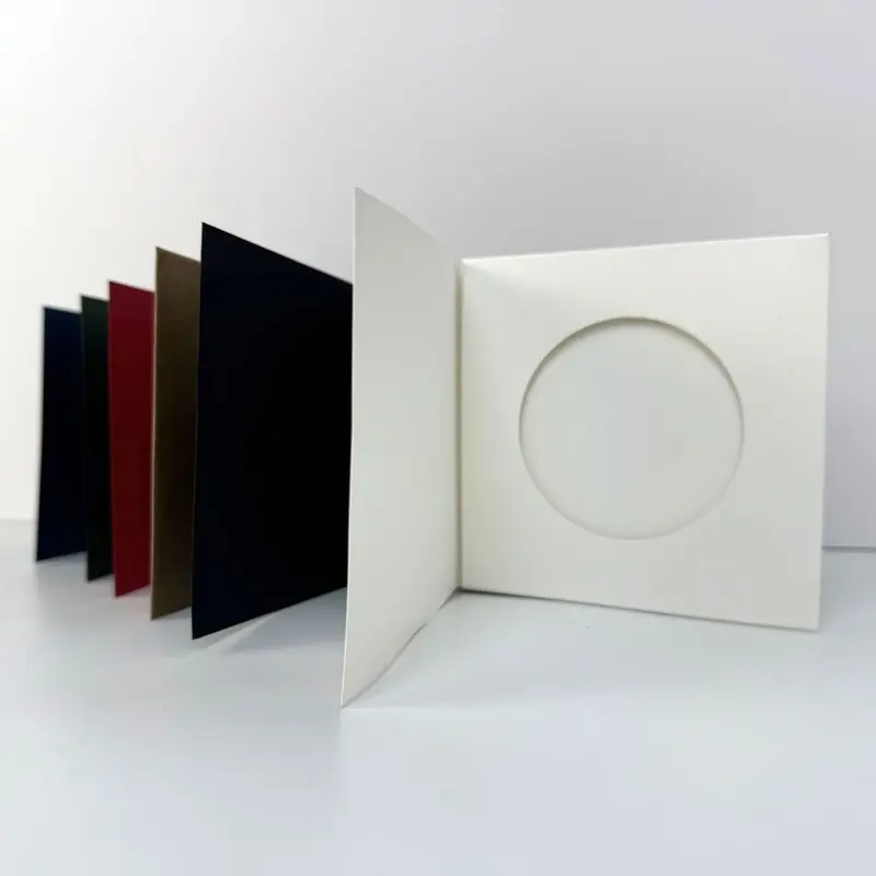 Folding Wrap-Around Small Sample Paper Box with Inner Hollow Cutout