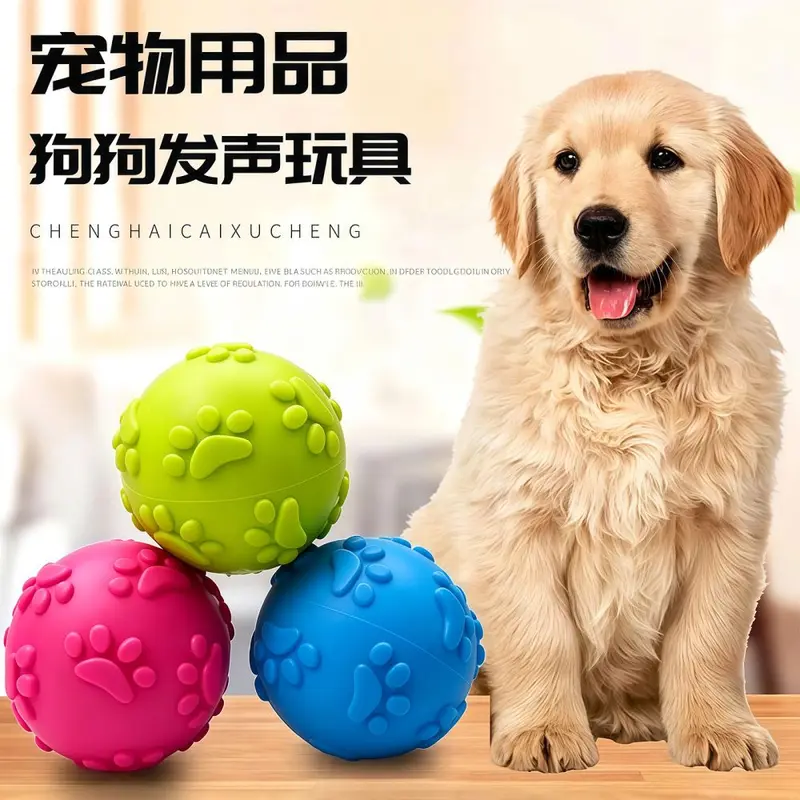 Dayanıklı Köpek Diş Kaşıma Eğitim Topu, Sesli, Küçük ve Büyük Irk