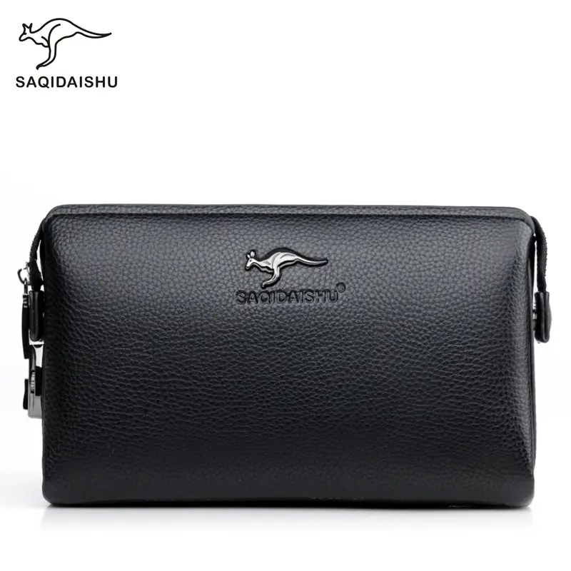 Men's Long Kangaroo Wallet Multifunctional Clutch with Phone Compartment