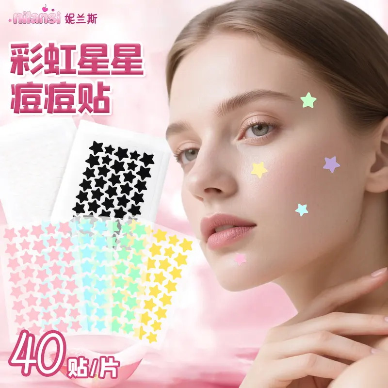 Star-Shaped Acne Patches, Concealing, Thin, Breathable, Day and Night Use
