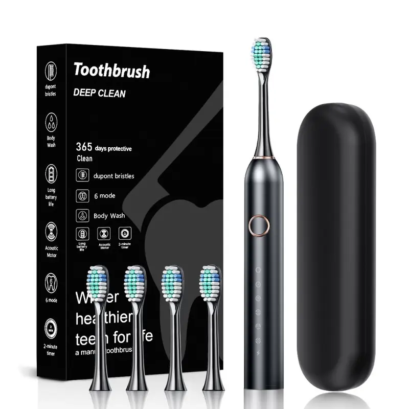 Adult Household Sonic Electric Toothbrush, 6 Modes, Soft Bristles