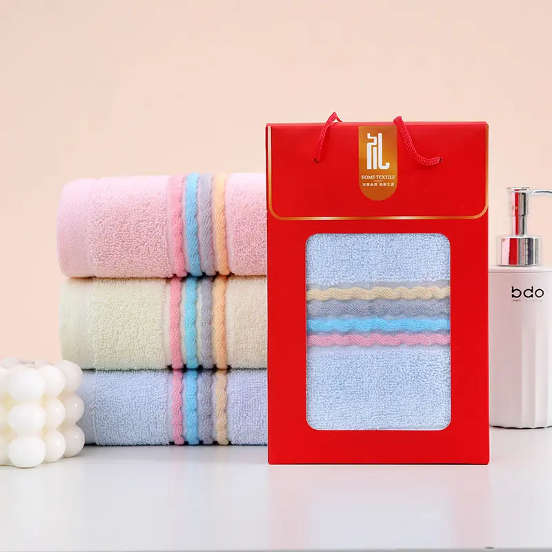 Baumwoll-Handtuchset, Geschenkbox, saugfähig und dick, Geschenk