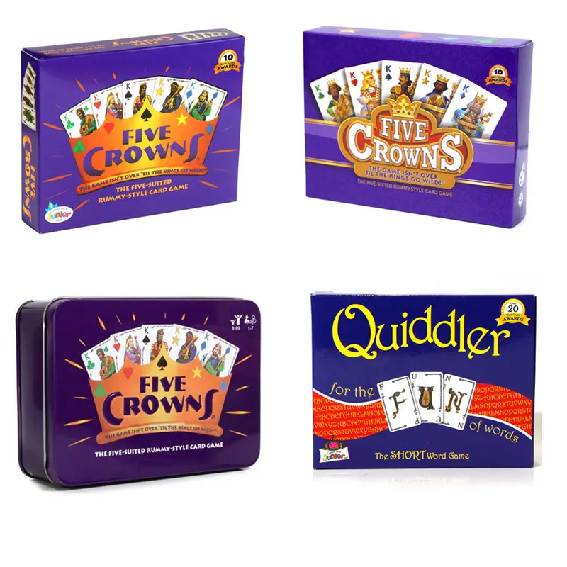 FIVE CROWNS Card Game in Tin Box for Family and Friends