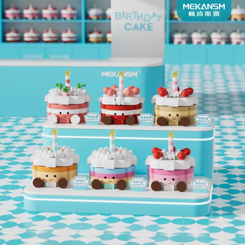 Realistic Mini Birthday Cake Building Blocks Children's Educational Toy