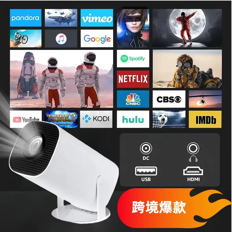 Tragbarer Mini-4K-Mikro-Bluetooth-Projektor Y5S mit hoher Auflösung für das Heimkino, Taschenformat