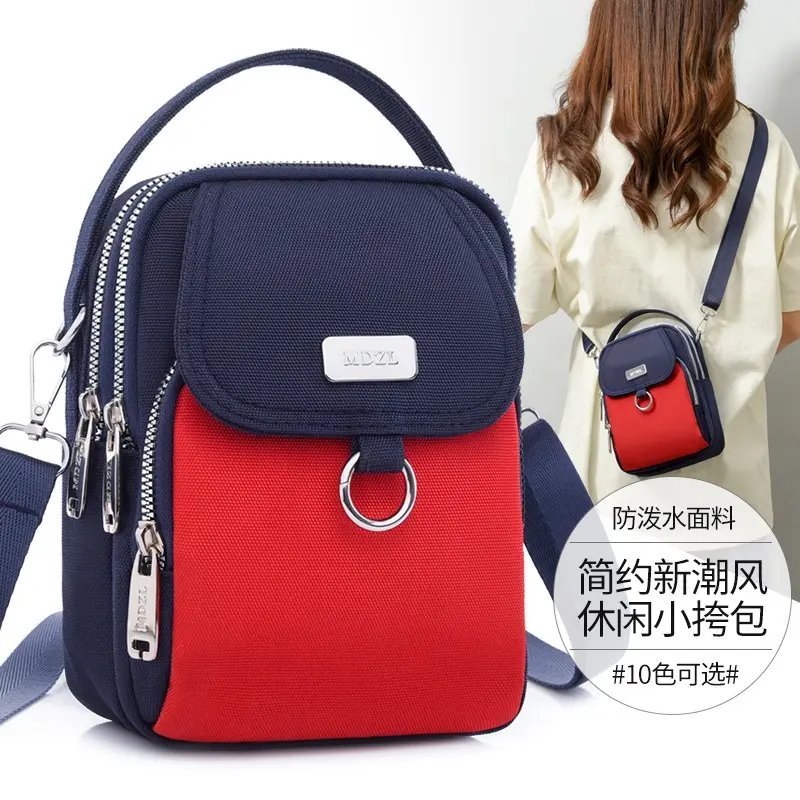 Women's Waterproof Fabric Phone Bag, Single Shoulder, Lightweight