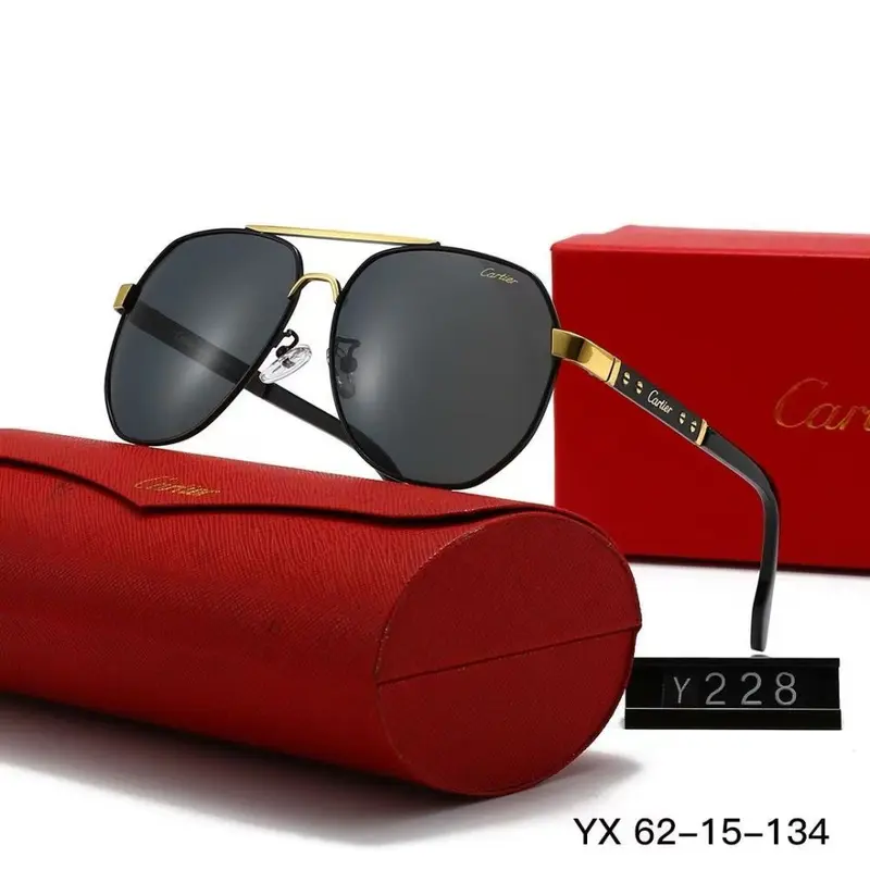 Metal Polarized Sunglasses, Large Frame, European and American Fashion