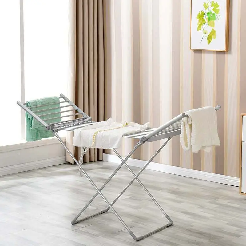 Foldable Electric Clothes Dryer Rack with Heated Hanger, Multifunctional