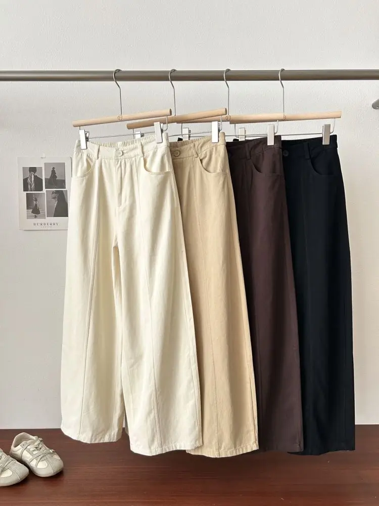 Women's Drape Wide-Leg Trousers, Thin Spring Casual Style