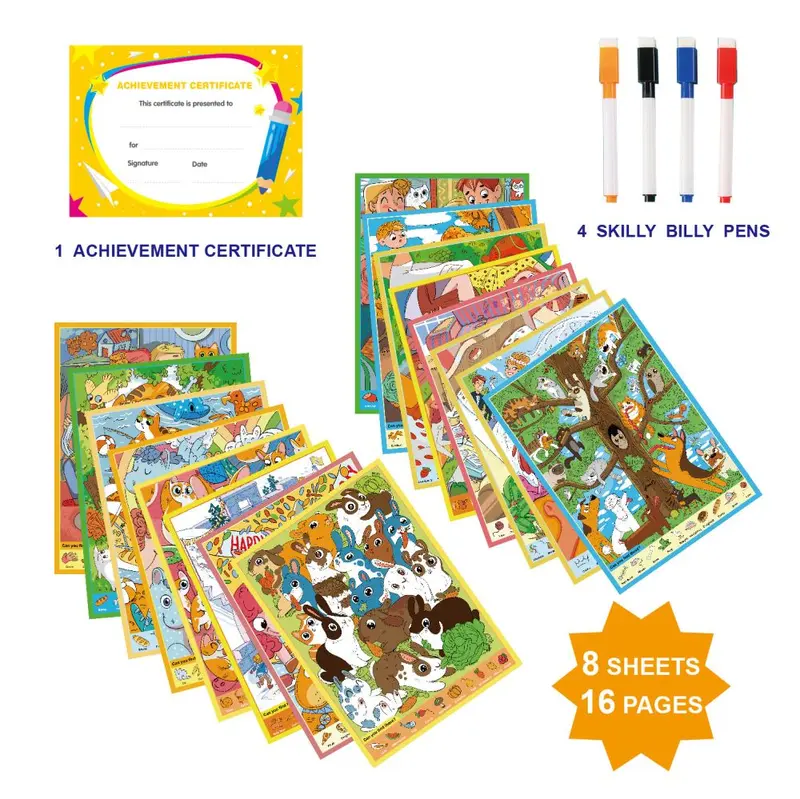 Preschool Search and Find Reusable Hide-and-Seek Book