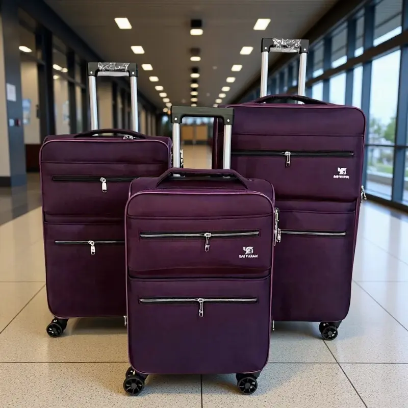 Oxford Cloth Business Trolley Case Large Capacity Front Zipper Upgraded Travel Luggage Cross-Border Universal Wheel Suitcase Wholesale