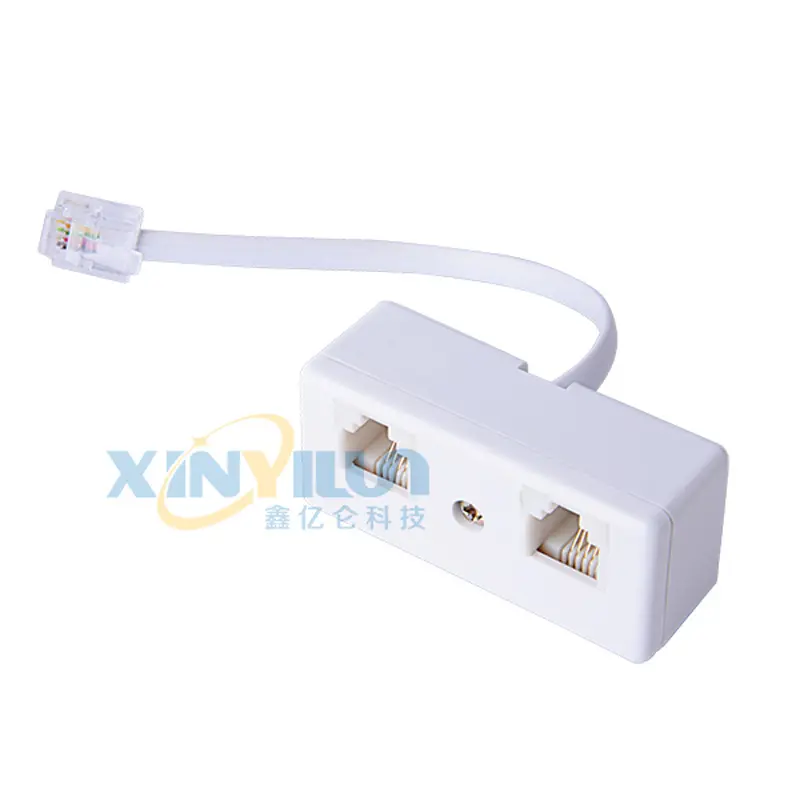 Telefonadapter 1 auf 2, amerikanisch, 6P4C RJ11 RJ14