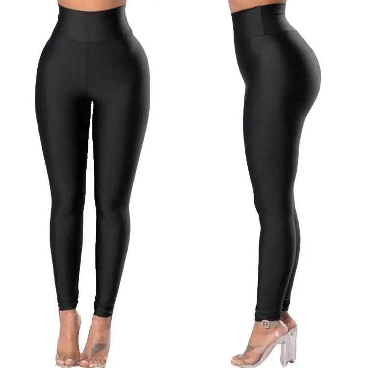 Damen-Sommerleggings mit hohem Bund und hoher Elastizität
