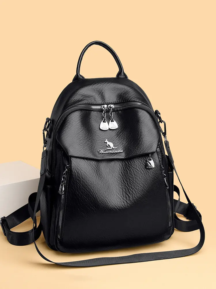 Women's Retro PU Soft Leather Backpack for Commuting