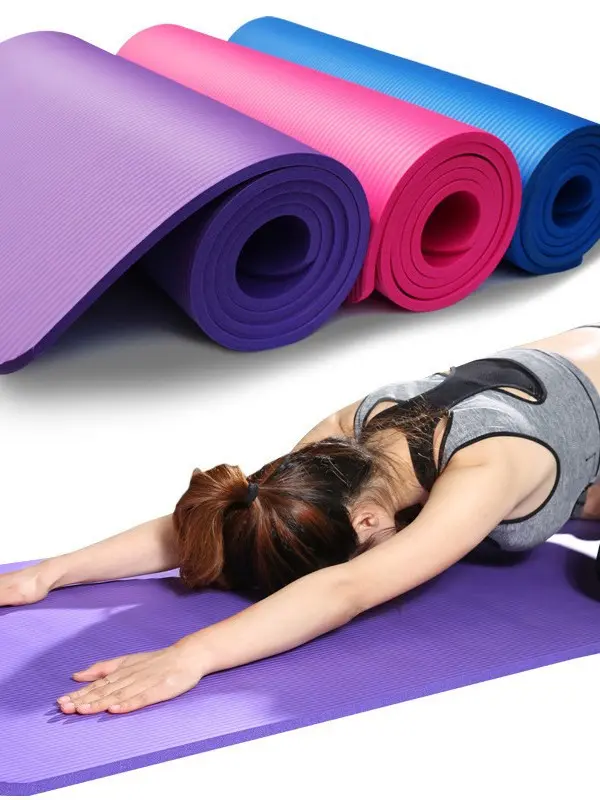 NBR Yoga Matı, Kaymaz, Kalın ve Uzun, Ev Kullanımı İçin