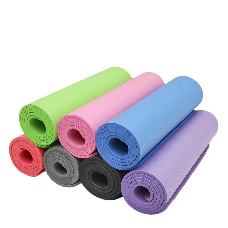 NBR Yoga Mat, Thickened and Extra Long Non-Slip Fitness Mat for Beginners