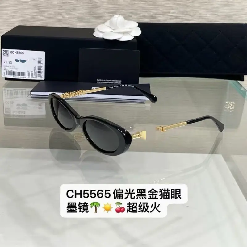 2026 Women's Polarized Oval Cat Eye Sunglasses, Model 5565