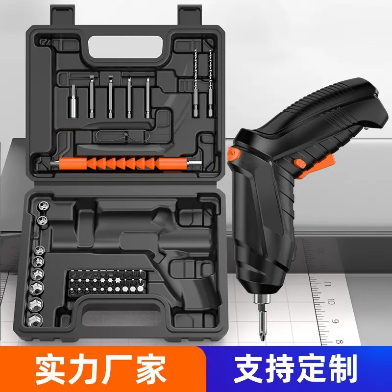 Electric Screwdriver Cordless Mini Household Furniture Installation Power Drill Compact Screwdriver Bit Set Power Tool Kit
