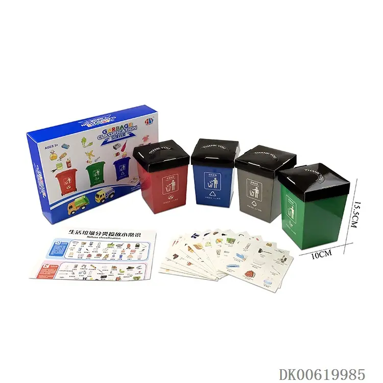DIY çöp ayırma seti, çocuk eğitici oyuncağı