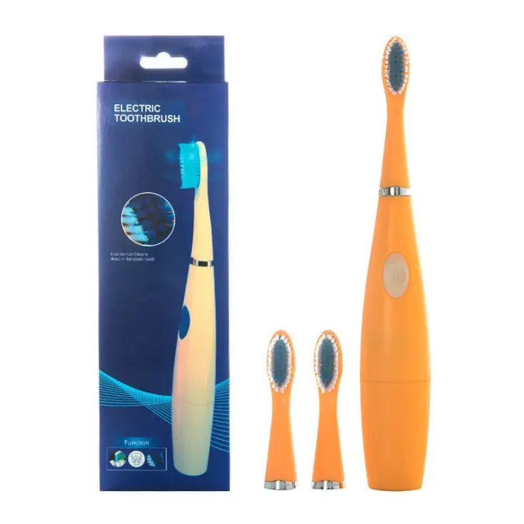 Waterproof Sonic Electric Toothbrush with 3 Replacement Brush Heads