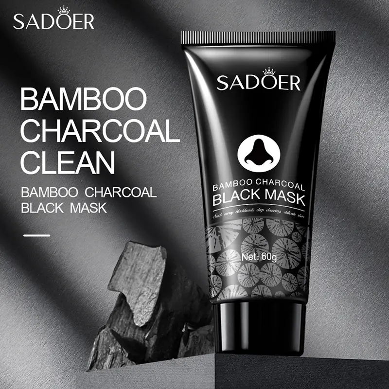 SADOER Bamboo Charcoal Blackhead Removal Nose Strips, Gentle Cleansing